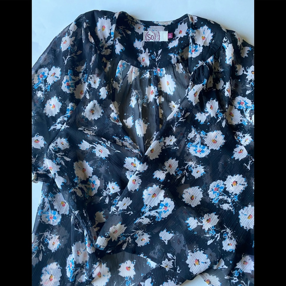 Black Floral Cardigan